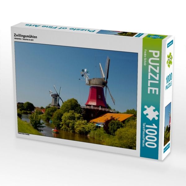 Produktbild: CALVENDO Puzzle Zwillingsm&uuml;hlen | 1000 Teile Lege-Gr&ouml;&szlig;e 64x48cm Foto-Puzzle f&uuml;r gl&uuml;ckliche Stunden