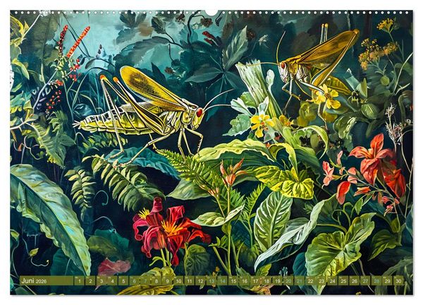 Produktbild: Gartengefl&uuml;ster - Tierische Besucher in der Bl&uuml;tenf&uuml;lle (Wandkalender 2026 DIN A2 quer), CALVENDO Monatskalender