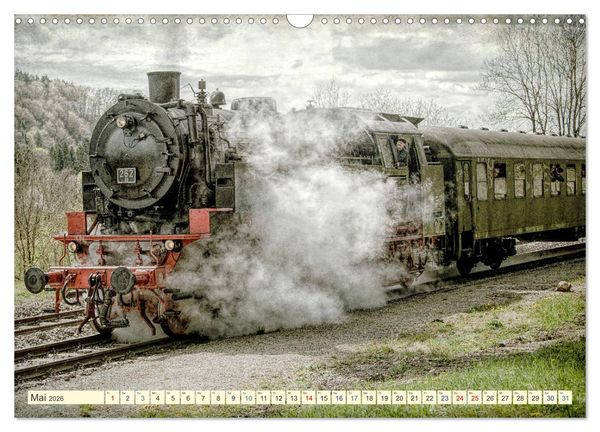 Produktbild: Dampfloks - eindrucksvolle Lokomotiven (Wandkalender 2026 DIN A3 quer), CALVENDO Monatskalender
