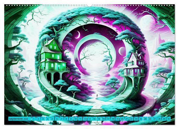 Produktbild: Des Portes imaginaires (Calendrier mural 2026 DIN A2 vertical) calendrier de bureau