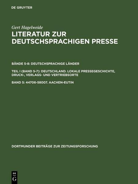 Produktbild: 44706-58007. Aachen-Eutin