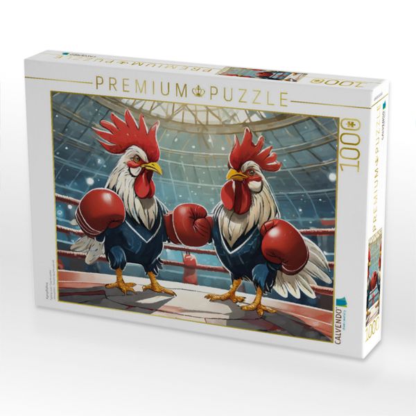 Produktbild: CALVENDO Puzzle Kampfh&auml;hne | 1000 Teile Lege-Gr&ouml;&szlig;e 64x48cm Foto-Puzzle f&uuml;r gl&uuml;ckliche Stunden