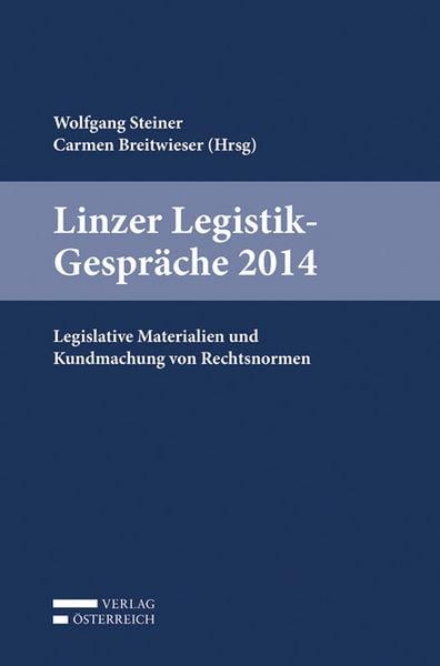 Produktbild: Linzer Legistik-Gespr&auml;che 2014