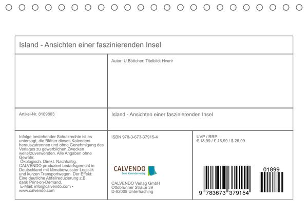 Produktbild: Island - Ansichten einer faszinierenden Insel (Tischkalender 2022 DIN A5 quer)