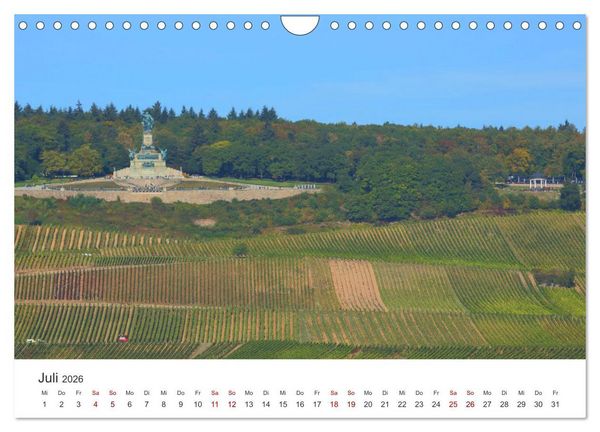 Produktbild: Rheingau - Land des Weines und der Bauwerks (Wandkalender 2026 DIN A4 quer), CALVENDO Monatskalender