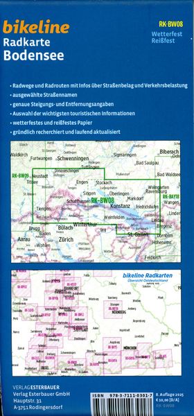 Produktbild: Radkarte Bodensee (RK-BW08)