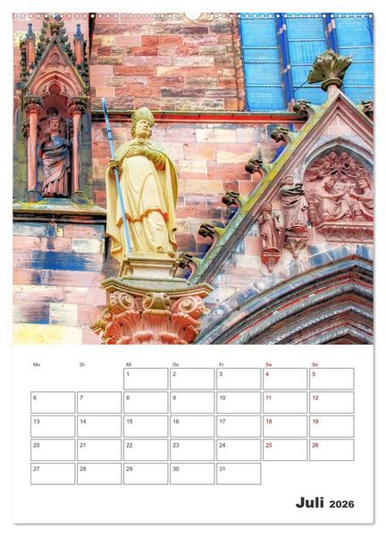 Produktbild: Freiburg - Reiseplaner (Wandkalender 2026 DIN A2 hoch), CALVENDO Monatskalender