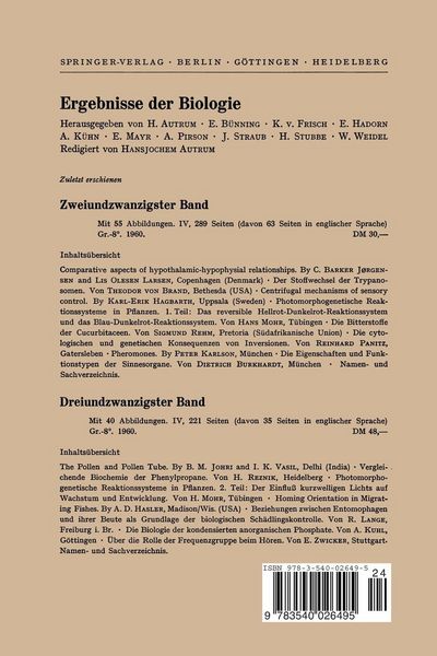 Produktbild: Ergebnisse Der Biologie