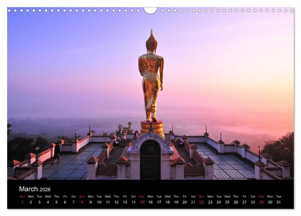 Produktbild: Monuments of Thailand 2026 (Wall Calendar 2026 DIN A3 landscape), CALVENDO 12 Month Wall Calendar