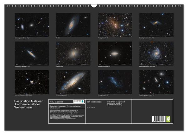 Produktbild: Faszination Galaxien Formenvielfalt der Welteninseln (Wandkalender 2026 DIN A2 quer), CALVENDO Monatskalender