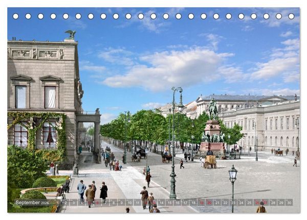 Produktbild: Berlin zur Kaiserzeit &ndash; Fotos neu restauriert und detailkoloriert (Tischkalender 2026 DIN A5 quer), CALVENDO Monatskalender