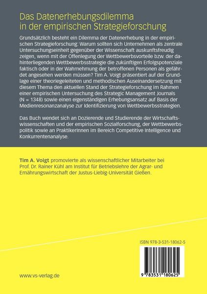 Produktbild: Das Datenerhebungsdilemma in der empirischen Strategieforschung