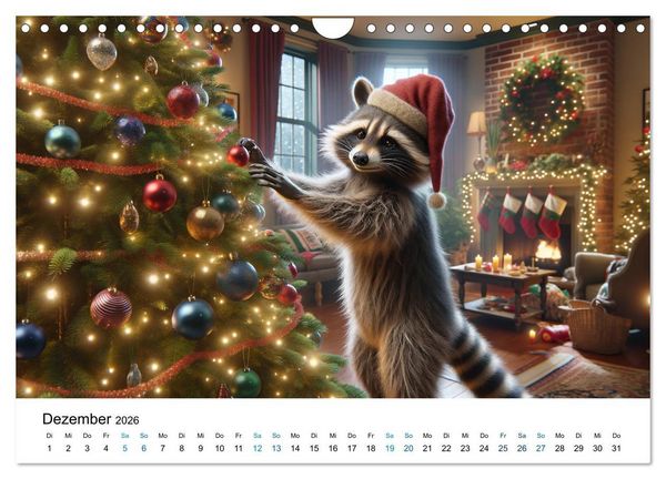 Produktbild: Lustige Waschb&auml;ren (Wandkalender 2026 DIN A4 quer), CALVENDO Monatskalender