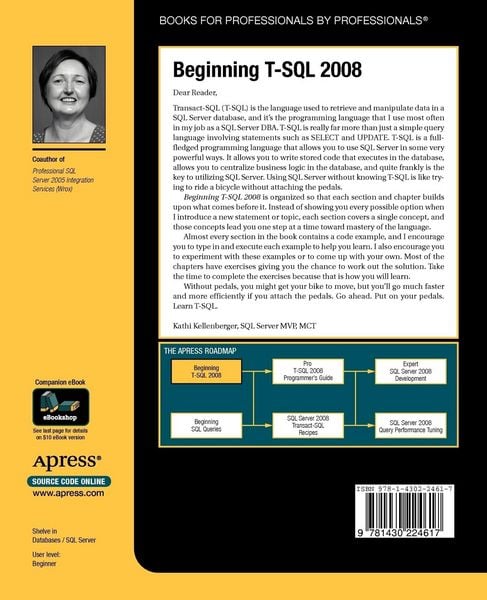 Produktbild: Beginning T-SQL 2008