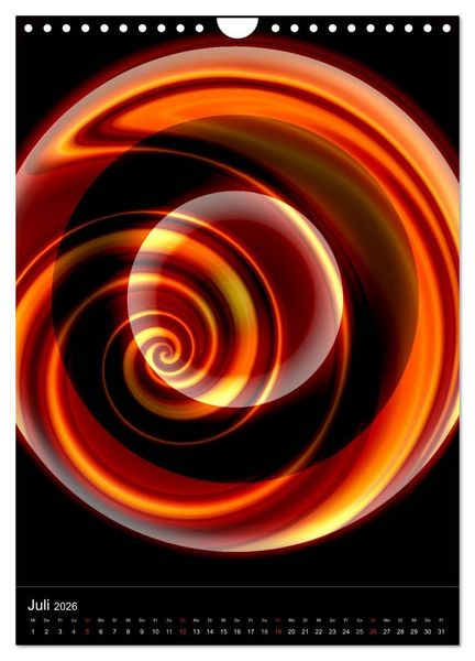 Produktbild: Digitale Kunst - rund und bunt (Wandkalender 2026 DIN A4 hoch), CALVENDO Monatskalender
