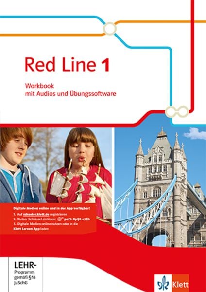 Red Line 1. Workbook mit Audios und Übungssoftware Klasse 5. Ausgabe 2014, Set von , Klett Schulbuchverlag, 978-3-12-547781-0