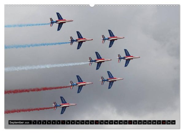 Produktbild: Augenblicke in der Luft: Patrouille de France (hochwertiger Premium Wandkalender 2025 DIN A2 quer), Kunstdruck in Hochglanz