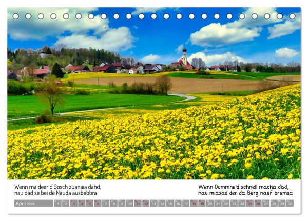 Produktbild: 03 Schw&auml;bische Sprichw&ouml;rter - D&ouml;s au no! (Tischkalender 2026 DIN A5 quer), CALVENDO Monatskalender