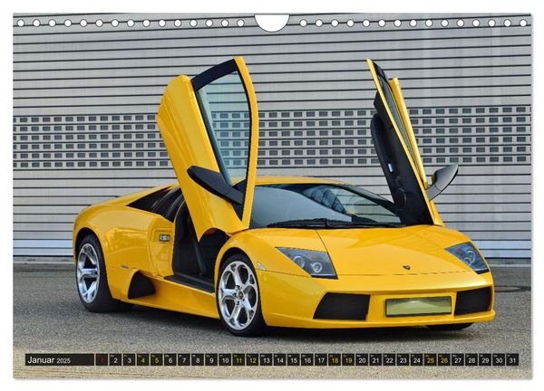 Produktbild: DER GELBE STIER - Lamborghini Murci&eacute;lago (Wandkalender 2025 DIN A4 quer), CALVENDO Monatskalender