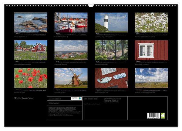 Produktbild: S&uuml;dschweden (Wandkalender 2026 DIN A2 quer), CALVENDO Monatskalender