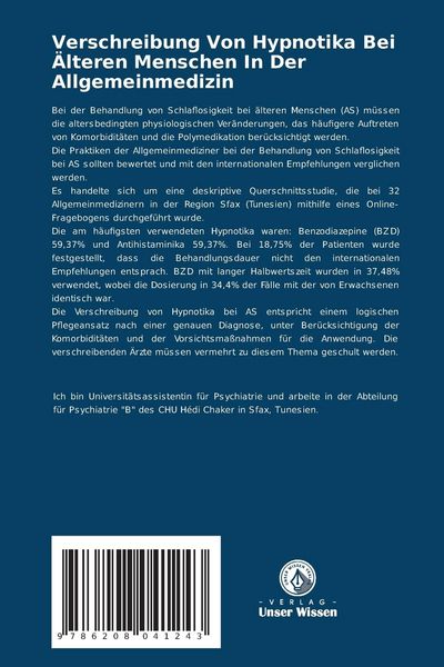 Produktbild: Verschreibung Von Hypnotika Bei &Auml;lteren Menschen In Der Allgemeinmedizin