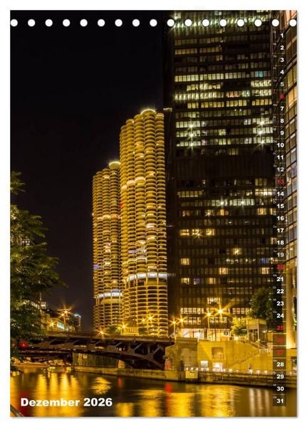 Produktbild: CHICAGO Der Stadtkern (Tischkalender 2026 DIN A5 hoch), CALVENDO Monatskalender