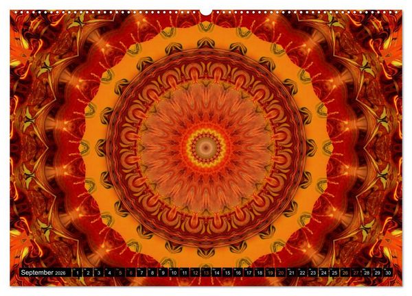 Produktbild: Energie - Mandalas in orange (Wandkalender 2026 DIN A2 quer), CALVENDO Monatskalender