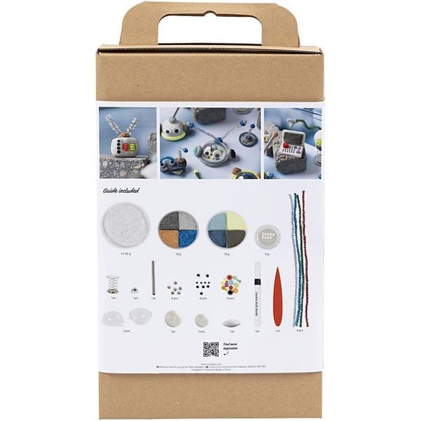 Produktbild: Creativ Company Kreativ Set Modellieren, Roboter, Blau, Grau, Rot, Versilbert