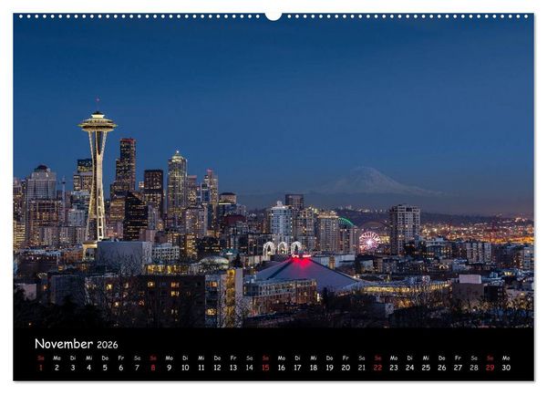 Produktbild: Leuchtende St&auml;dte (Wandkalender 2026 DIN A2 quer), CALVENDO Monatskalender