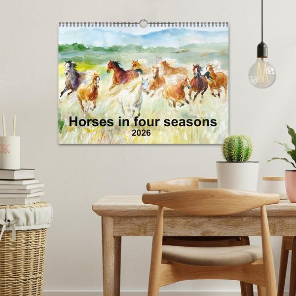 Produktbild: Horses in four seasons 2026 (Wall Calendar 2026 DIN A3 landscape), CALVENDO 12 Month Wall Calendar