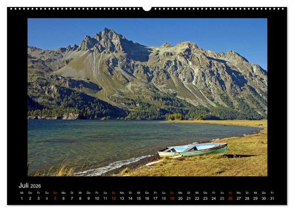 Produktbild: Oberengadin (hochwertiger Premium Wandkalender 2026 DIN A2 quer), Kunstdruck in Hochglanz
