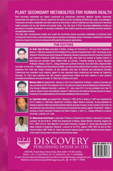Produktbild: Plant Secondary Metabolites for Human Health