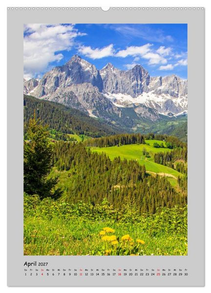 Produktbild: Der Hohe Dachstein (Wandkalender 2027 DIN A2 hoch), CALVENDO Monatskalender