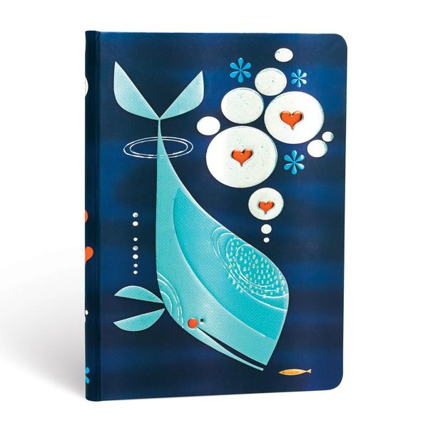 Produktbild: Hardcover Notizbuch Wal und Freund, Midi, Unliniert
