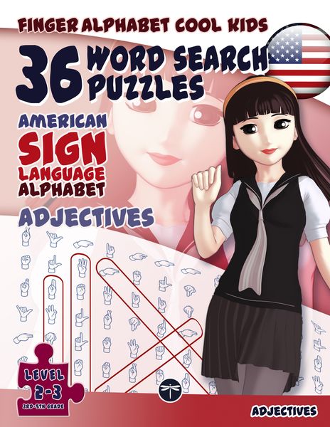 Produktbild: 36 Word Search Puzzles - American Sign Language Alphabet: Adjectives