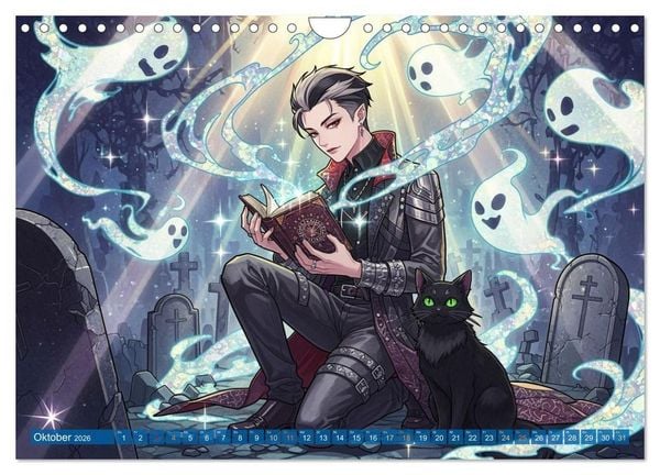 Produktbild: Shōnen-Abenteuer und Shōjo-Romantik - Ein Manga-Kalender f&uuml;r Herz und Seele (Wandkalender 2026 DIN A4 quer), CALVENDO Monatskalender