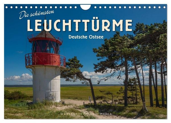 Produktbild: Die sch&ouml;nsten Leuchtt&uuml;rme - Deutsche Ostsee (Wandkalender 2026 DIN A4 quer), CALVENDO Monatskalender