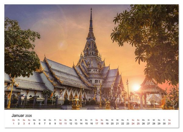 Produktbild: Sehnsuchtsland Thailand (Wandkalender 2026 DIN A2 quer), CALVENDO Monatskalender