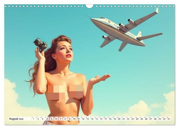 Produktbild: Atomic Beauties &ndash; The Retro Future Calendar (Wandkalender 2026 DIN A3 quer), CALVENDO Monatskalender