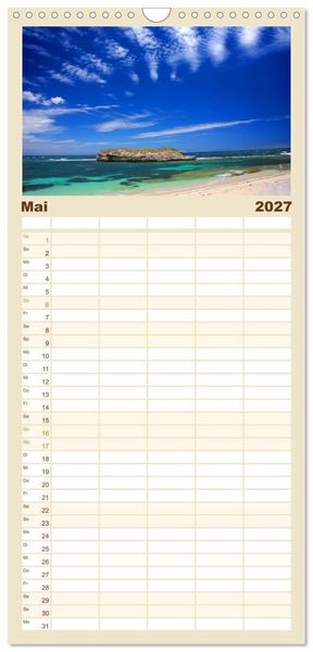 Produktbild: Familienplaner 2027 - Australien &bull; Impressionen mit 5 Spalten (Wandkalender, 21 x 45 cm) CALVENDO