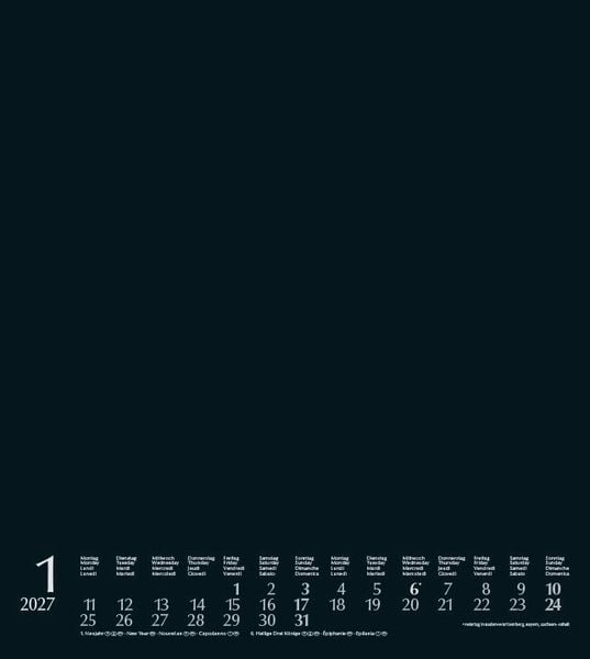Produktbild: Foto-Malen-Basteln Bastelkalender schwarz 2027