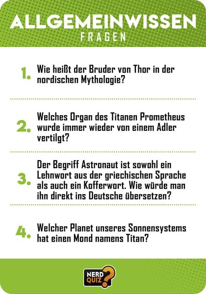 Produktbild: Nerd Quiz - das Kartenspiel