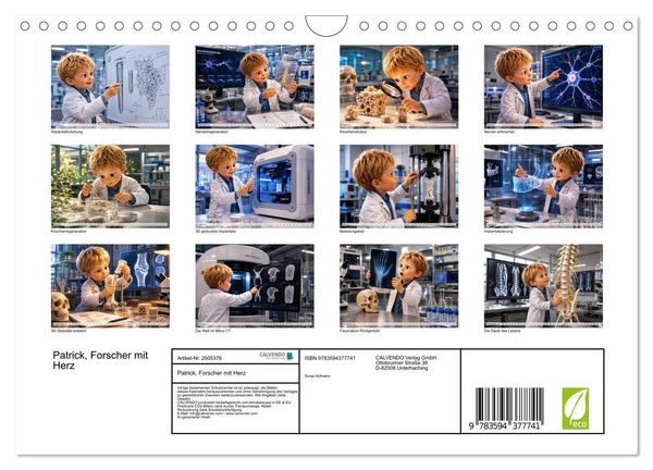 Produktbild: Patrick, Forscher mit Herz (Wandkalender 2027 DIN A4 quer), CALVENDO Monatskalender