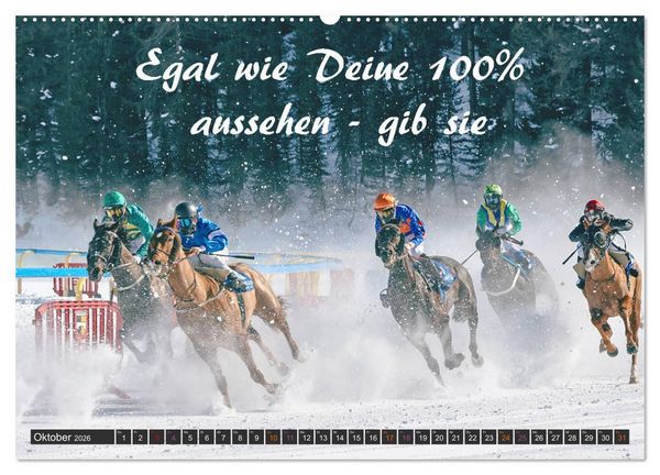 Produktbild: Sport Spruchkalender (hochwertiger Premium Wandkalender 2026 DIN A2 quer), Kunstdruck in Hochglanz