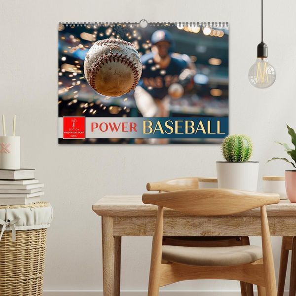 Produktbild: Power Baseball (Wandkalender 2026 DIN A3 quer), CALVENDO Monatskalender