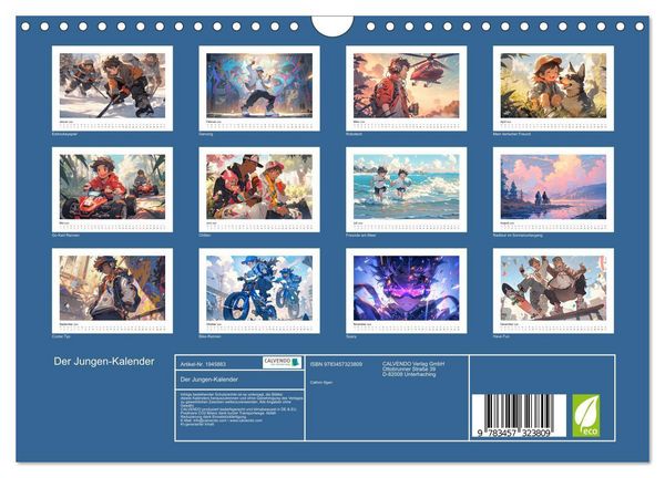 Produktbild: Der Jungen-Kalender (Wandkalender 2026 DIN A4 quer), CALVENDO Monatskalender