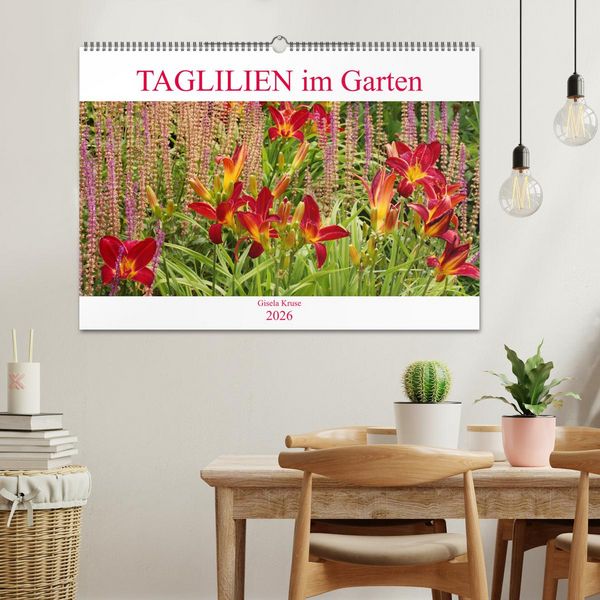 Produktbild: Taglilien im Garten (Wandkalender 2026 DIN A2 quer), CALVENDO Monatskalender