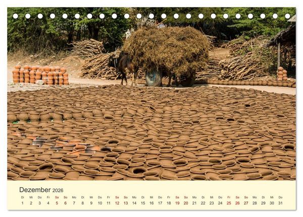 Produktbild: Leben in Myanmar (Tischkalender 2026 DIN A5 quer), CALVENDO Monatskalender