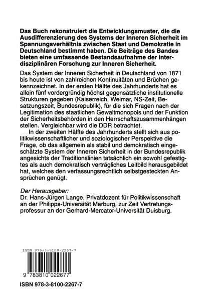 Produktbild: Staat, Demokratie und Innere Sicherheit in Deutschland