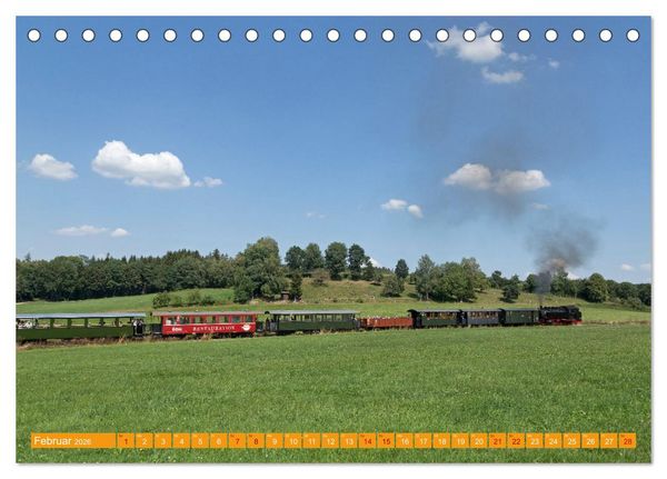 Produktbild: Dampfeisenbahnen in Deutschland (Tischkalender 2026 DIN A5 quer), CALVENDO Monatskalender